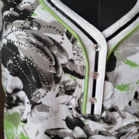 VEX Cotton floral Bling T Shirt Sz M - Picture 6 of 13